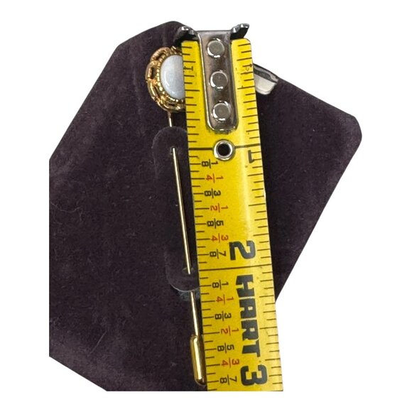 Vintage Opal Gold Plated Oval Gemstone Stick Pin Art Deco On Original Card - Picture 6 of 6